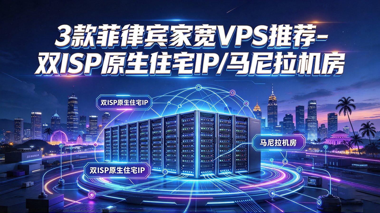 3款菲律宾家宽VPS推荐-双ISP原生住宅IP/马尼拉机房