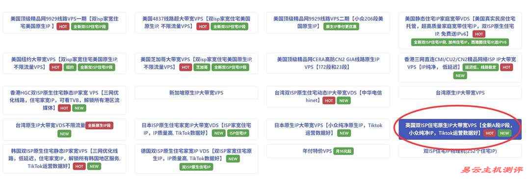 丽萨主机英国VPS购买教程-节点选择