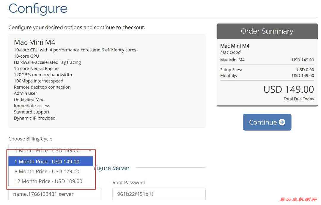 Casbay Mac VPS购买教程-配置选择