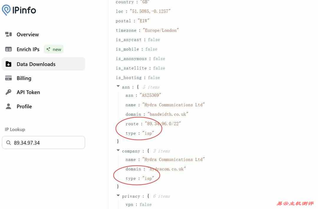 ToToTel英国家宽VPS测评-双ISP类型IP测试