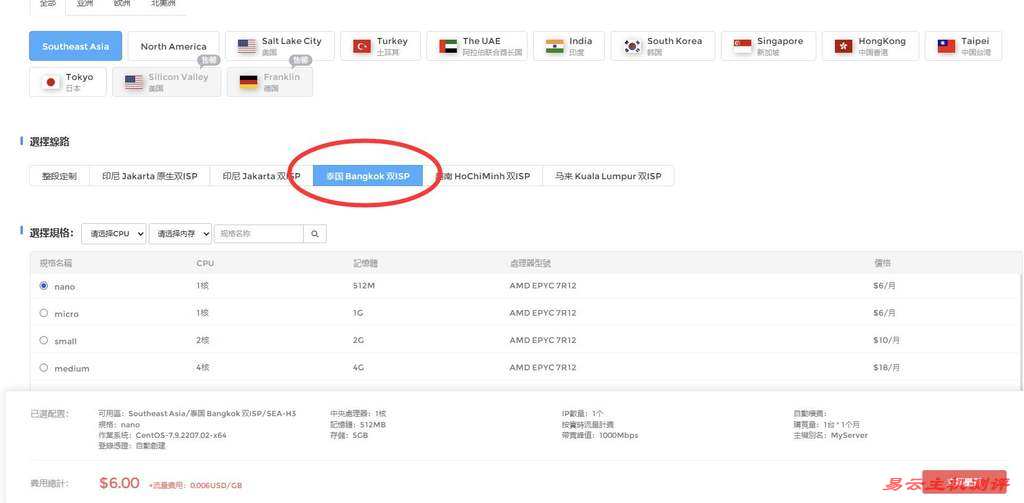 IPRaft泰国VPS购买教程-配置选择
