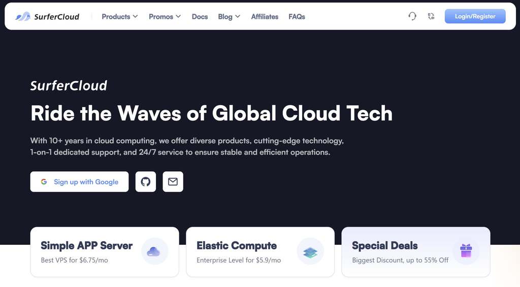 SurferCloud:泰国VPS-曼谷机房-4美元/月