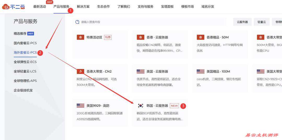 不二云韩国VPS购买教程-入口链接