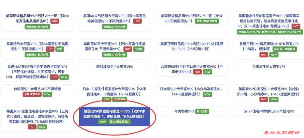 丽萨主机德国家宽VPS购买教程-节点选择