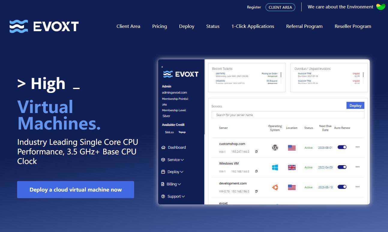 Evoxt:德国VPS-法兰克福机房-低至2.99美元/月
