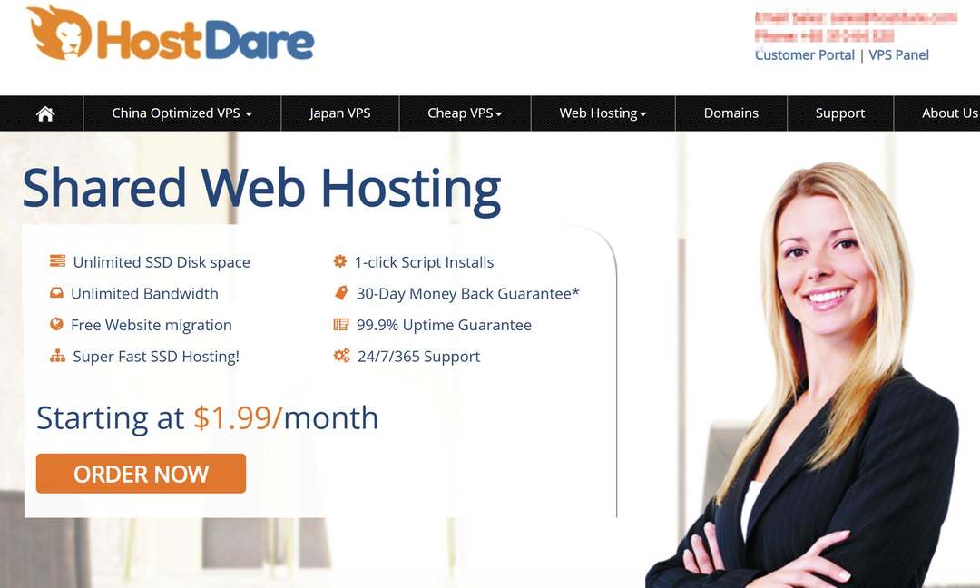 Hostdare：美国VPS-速度快-价格便宜