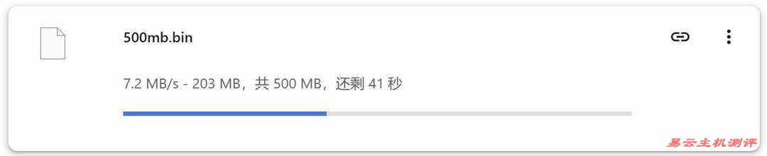 VPSServer德国VPS网络测试-下载速度
