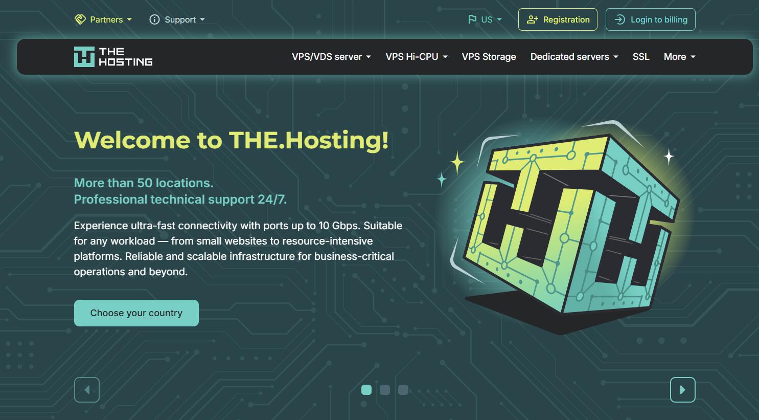 THE.Hosting:海外VPS-全球50个机房可选-10Gbps机房带宽