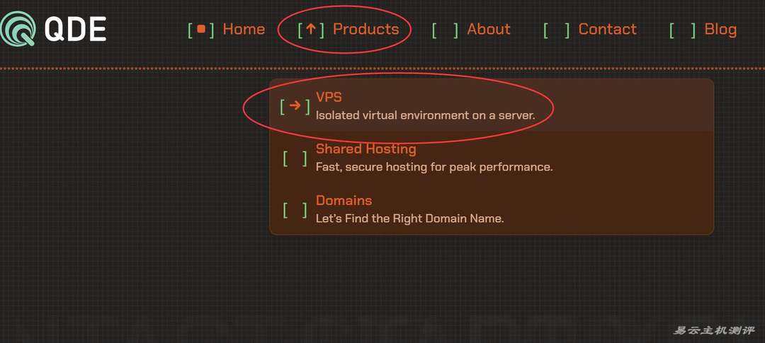 QDE荷兰VPS购买教程-首页产品链接