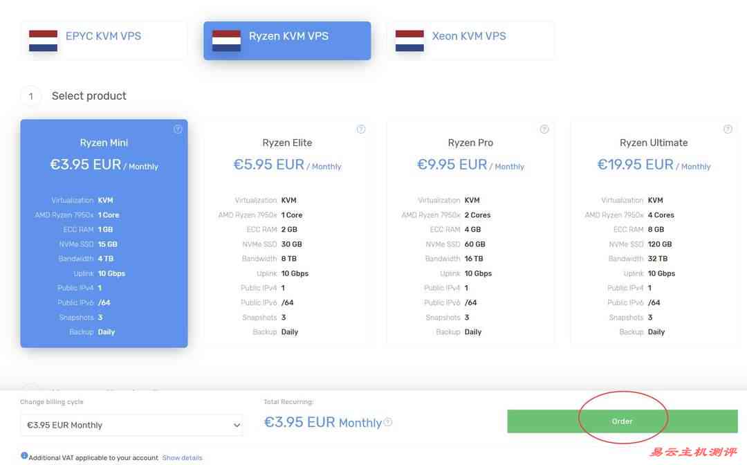 QDE荷兰VPS购买教程-配置选择